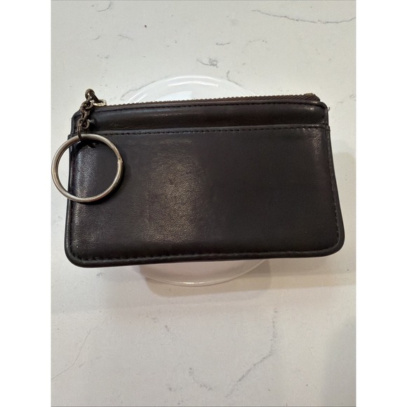 Coach Handbags - Vintage 90s Coach Mini Skinny Case 6902 Brown Leather Zip Keychain Pouch Wallet